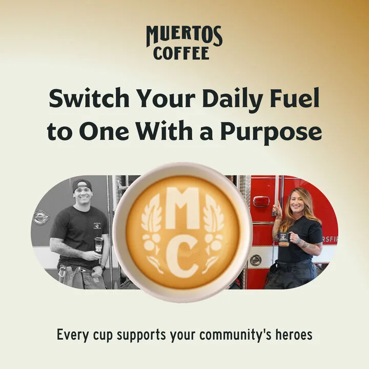 Muertos Coffee ad, Variante A · cuadrado