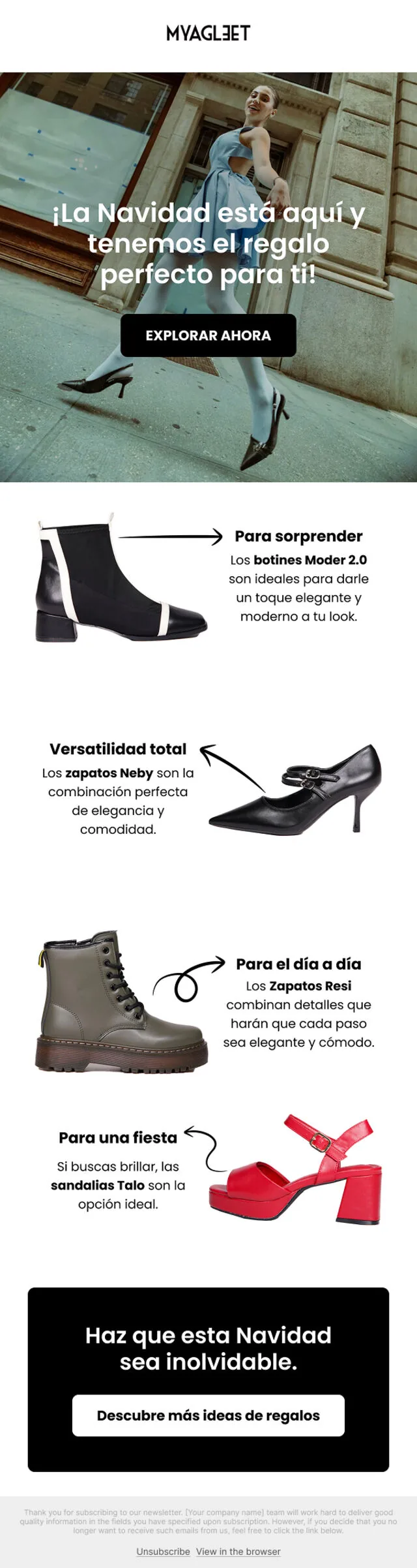Campaña de email de Myagleet